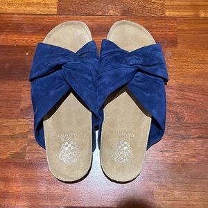 MOVING SALE - MUST GO BY 7/6! Vince Camuto Biminti Sandal, cobalt suede size 10!